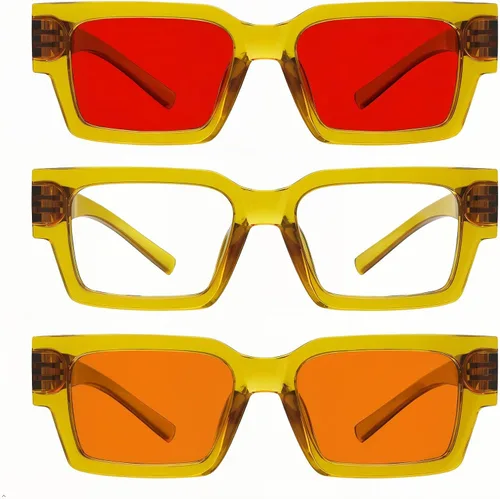 Vista 72 de Eyekepper Gafas de luz azul para hombre y mujer, paquete de 6 lentes Pilot Paquete de 6 color mezclado