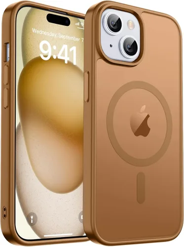 Vista 128 de zapica Funda magnética para iPhone Air, con protector de pantalla de vidrio templado, compatible con MagSafe, translúcida mate, a prueba de golpes
