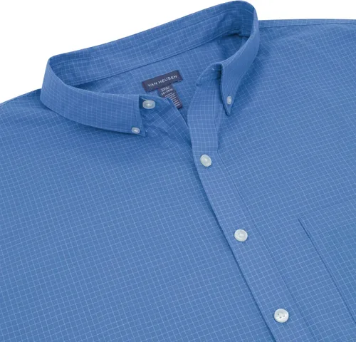 Vista 2 de Van Heusen Mens Big And Tall Wrinkle Free Short Sleeve Button Down Check Shirt