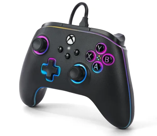 Vista 14 de PowerA Advantage Wired Controller for Xbox Series XS with Lumectra + RGB LED Strip - Black, gamepad, wired video game controller, gaming controller