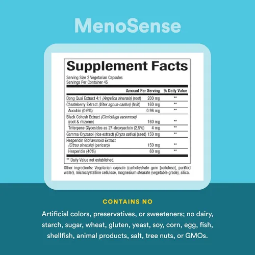Vista 4 de Natural Factors Menosense Veg-Capsules, 90