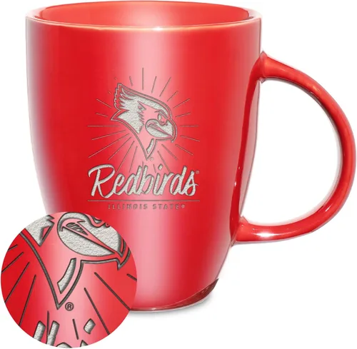 Vista 88 de Rico Industries - Taza de lustre cerámico con grabado láser de la NCAA de 18oz - Café-Té