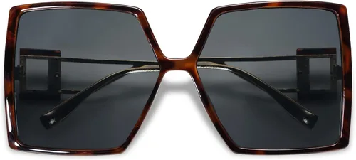 Vista 4 de Allarallvr Gafas de sol cuadradas de gran tamaño para mujer, gafas de sol Tetro de moda para mujer, gafas de sol AR82009