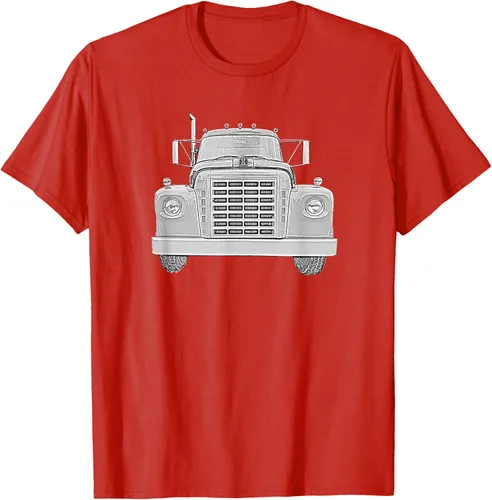 Vista 94 de Camiseta clásica de camión pesado International Harvester IH Loadstar, Negro, S
