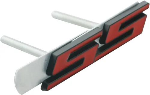 Vista 7 de 1 calcomanía de metal 3D para rejilla delantera, emblema SS para automóvil (negro y rojo)