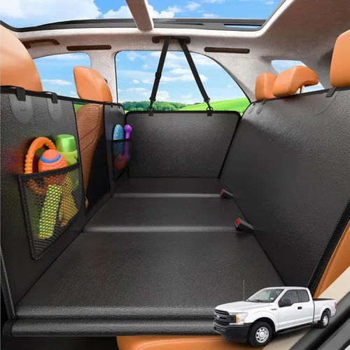 Vista 12 de URPOWER Extensor de asiento trasero para perros, funda de asiento de coche Todo negro