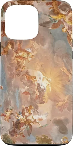 Vista 24 de Funda para iPhone 16, diseño de historia del arte renacentista, diseño de Michelangelo Sky