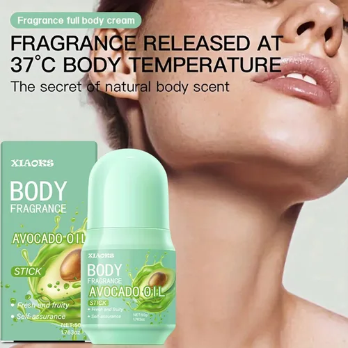Vista 4 de Desodorante de 72 horas para mujeres y hombres, aromas de aguacate, hidratante y nutritivo, diseño compacto portátil para el trabajo/fechas/hogar