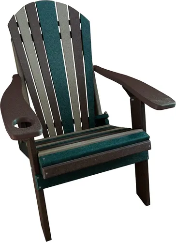 Vista 29 de Furniture Barn USA Silla Adirondack plegable de polietileno, azul Aruba Azul (Aruba Blue)