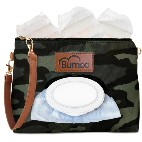 Vista 14 de Bumco - Bolsa de mano para pañales – Dispensador de toallitas portátil y soporte para pañales, estuche hermético de viaje para toallitas para bebés