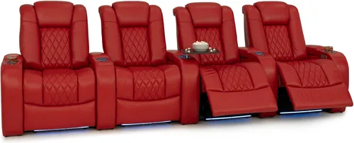 Vista 81 de Seatcraft Asientos de cine en casa Virtuoso LT Tawny Single reclinable Leonado