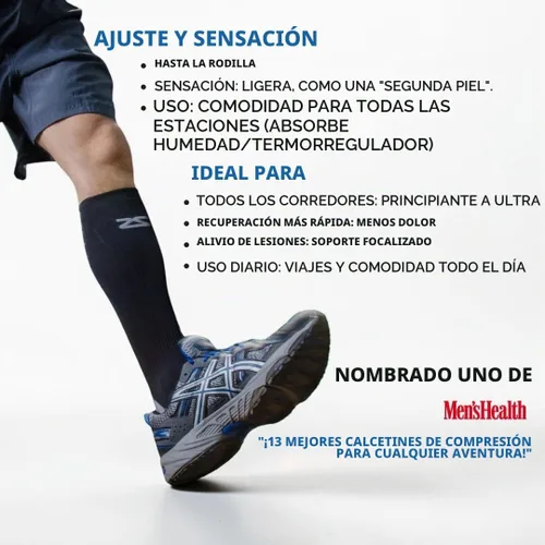 Vista 5 de Calcetines de compresión Tech+ de Zensah para correr