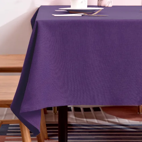 Vista 20 de BALCONY & FALCON Mantel Rectangular de Lino Sintético Impermeable Lavable Limpiable Cubierta de Mesa para Decoración de Mesa de Cocina Comedor