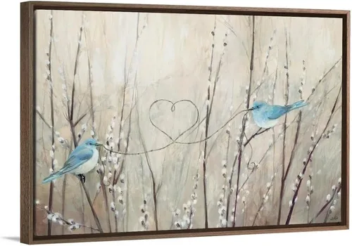 Vista 14 de CANVAS ON DEMAND Lienzo enmarcado con diseño de pájaros neutros de Julia Purinton, contemporáneo, decoración del hogar, animales, pájaros, 18 x 12
