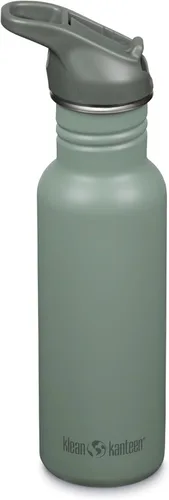 Vista 9 de Klean Kanteen Botella de Agua Clásica de 18 oz con Tapa Deportiva Flip Seal y Pajita - Boquilla y Tapa 100% a Prueba de Fugas - Material Duradero