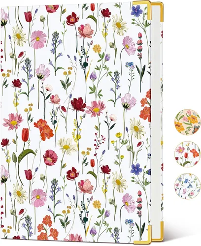 Vista 17 de Cuaderno de diario con líneas para mujeres, A5 de tapa dura de cuero rosa para escribir, 200 páginas, diario de viaje diario, cuaderno grueso
