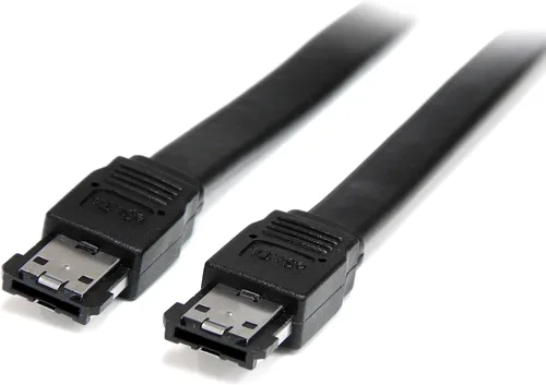 Vista 4 de StarTech - Cable eSATA externo blindado de 3 pies, color negro (ESATA3) Cable eSATA a eSATA, Serial ATA 150, macho a macho