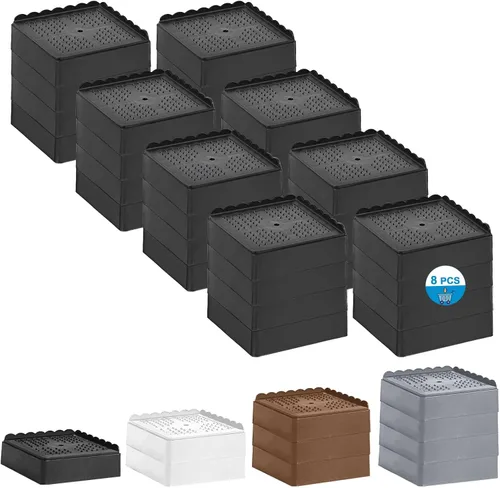 Vista 8 de Elevador de cama de 1 pulgada, 2 pulgadas, 3 pulgadas, 4 pulgadas de alta resistencia, elevador de muebles ajustable para mesa, escritorio, sofá