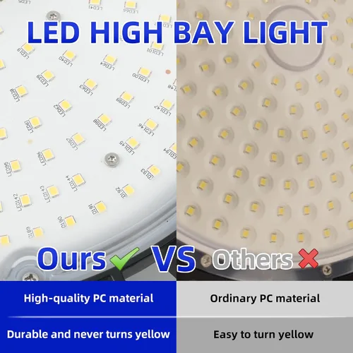 Vista 5 de hykolity Luz LED UFO de alta bahía, 150W, 20250LM, 5000K luz diurna, 135LM/W