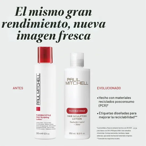 Vista 2 de Paul Mitchell Loción para esculpir el cabello, control flexible + brillo, para todo tipo de cabello, 8.5 onzas líquidas