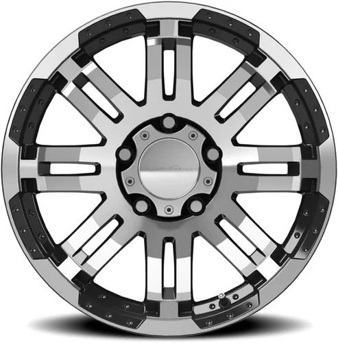 Vista 3 de Vision Warrior 375 - Rueda mecanizada negra brillante (17 x 8.5 pulgadas/5 x 4.5 pulgadas)