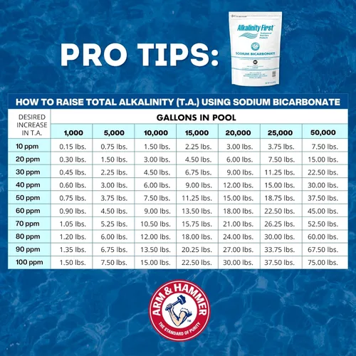 Vista 7 de ARM & Hammer Alkalinity First Professional Pool Care Bicarbonato de sodio, bolsas de 12 libras (caja de 4)
