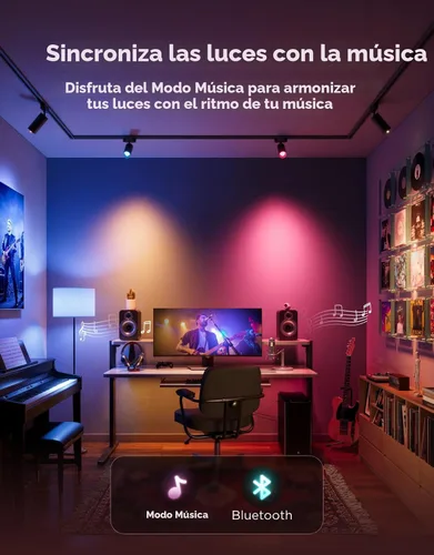 Vista 6 de Govee Bombilla LED E12, bombillas inteligentes para candelabros / sala de estar, bombillas de candelabro que cambian de color funcionan con materia