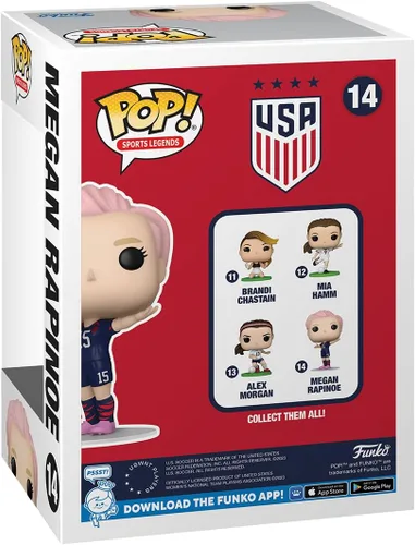 Vista 3 de Funko Leyendas del deporte: La Selección Nacional Femenina de Fútbol de los Estados Unidos - Megan Rapinoe