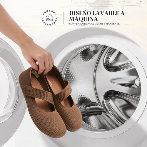 Vista 8 de DREAM PAIRS Zapatos planos Mary Jane de punta ancha para mujer Marrón