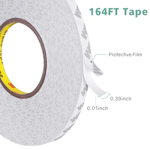 Vista 3 de Cinta de doble cara resistente, adhesivo súper fuerte, 164 pies x 0.39
