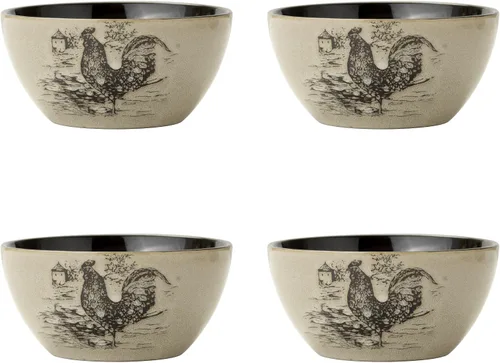 Vista 7 de Pfaltzgraff Homespun Rooster - Juego de vajilla de 16 piezas, servicio para 4, color marrón