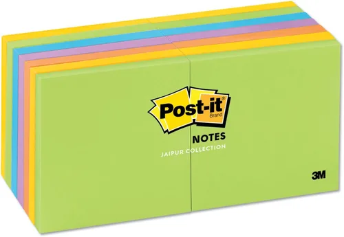 Vista 3 de Post-it 65414AU Post-it Notas, paquete de valor, 3 pulgadas x 3 pulgadas, 14/PK, 100 Sh/Pad, Jaipur