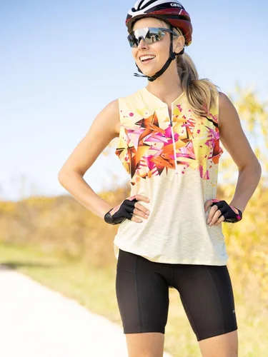 Vista 2 de Terry Pantalones cortos de ciclismo Touring regulares, de compresión acolchada con entrepierna de 8 pulgadas para mujer