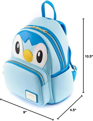 Vista 7 de Loungefly Pokemon Piplup Cosplay - Bolso de hombro con doble correa para mujer, Multi, Cosplay