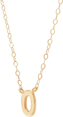 Vista 2 de Welry Collar con colgante de inicial en oro amarillo de 14 quilates, 17.2in, no conocido