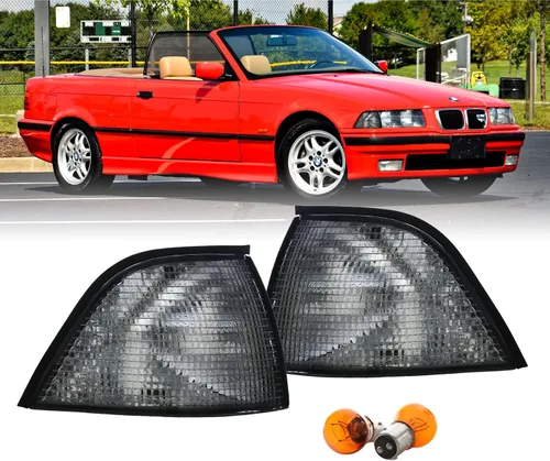 Vista 11 de USR 92-99 Serie 3 E36 - Luz de esquina transparente de 2 puertas, con 2 bombillas LED CANBUS ámbar mejoradas, 2 piezas de lámpara de señal de giro