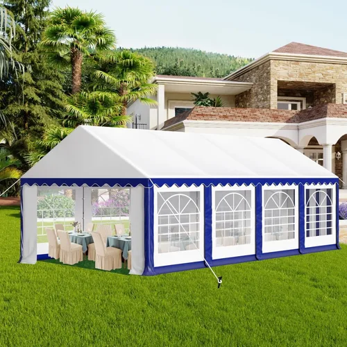 Vista 9 de MFSTUDIO - Carpa para fiesta de 13 x 26 pies, carpas para exteriores de alta resistencia con paredes laterales extraíbles, gran carpa de refugio