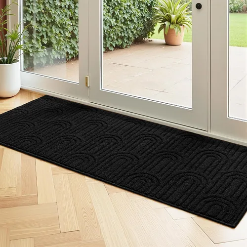 Vista 42 de GRANNY SAYS Tapete para puerta, de 32 x 20 pulgadas, tapete de bienvenida para exteriores, antideslizante, absorbe la suciedad para la entrada