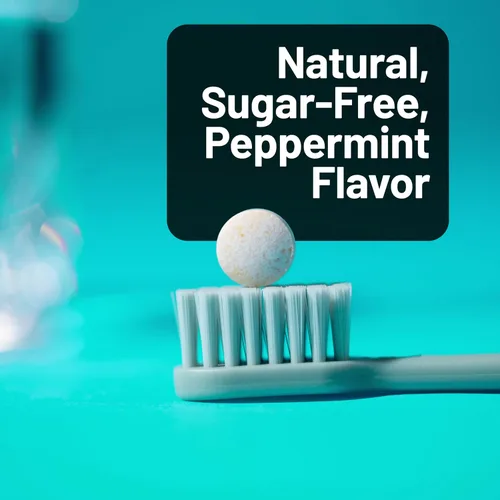 Vista 11 de NatureWise Probióticos orales para el mal aliento bucal, menta masticable sin azúcar, Lactobacillus reuteri masticable, probióticos orales