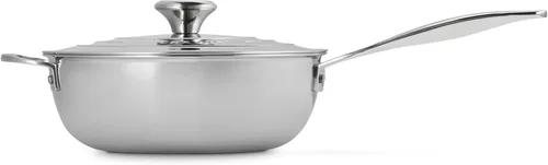 Vista 3 de Le Creuset - Sartén Tri-Ply de acero inoxidable de 3.5 quart con revestimiento antiadherente