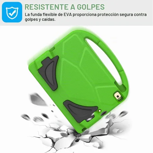 Vista 7 de SUPLIK Funda infantil para iPad de 9ª/8ª/7ª generación de 10,2 pulgadas Verde