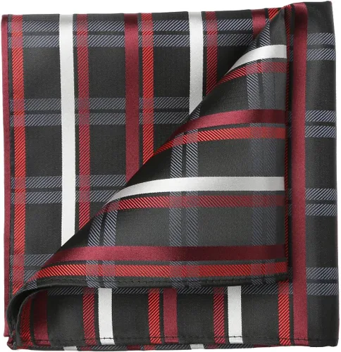 Vista 38 de KissTies Mens Checkered Tie Set Solid Color Festive Necktie + Pocket Square
