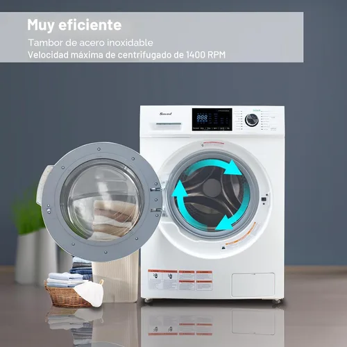 Vista 6 de Smad Combo de lavadora y secadora todo en uno de 24 pulgadas, 2.7 pies cúbicos. Lavadora y secadora compacta de carga frontal 2 en 1 sin ventilación