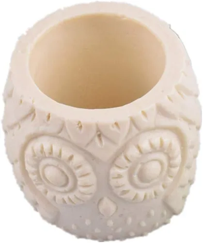 Vista 2 de Moldes de silicona de resina de búho para macetas de flores, moldes de macetas de cerámica y arcilla, molde de plantador de silicona para macetas