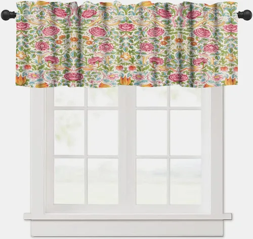 Vista 21 de William Morris - Cenefa de cocina, diseño retro de ladrones de fresas, estampado floral, para cocina, sala de estar, baño, cafetería, decoración