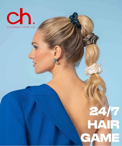 Vista 5 de SUNDAYSILKS™ - Lujosos coleteros de seda de morera para mujeres y niñas Coleteros antideslizantes y sedosos para el cabello natural, rizado, fino