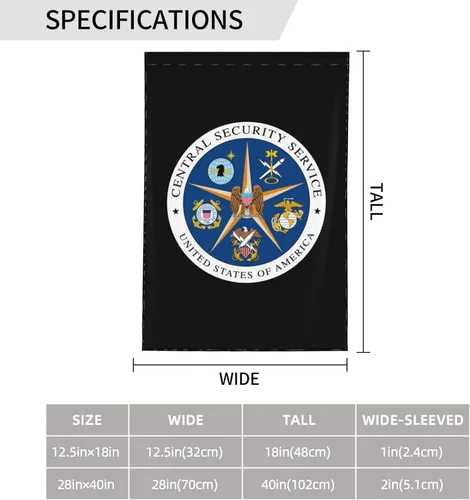 Vista 7 de Seal of the United States Central Security Service Garden Flag 28"x40" Inch Double Sided Garden Flags Home Lawn Outdoor Decor Flags Party Banner