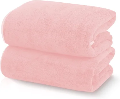 Vista 13 de TENSTARS Toallas de baño de seda con dobladillo para liquidación de baño - 27 x 55 pulgadas - Ligeras, delgadas, de secado rápido - Toalla