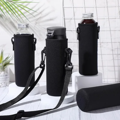 Vista 4 de Rtteri 6 bolsas de neopreno para botellas de agua con correa ajustable para el hombro, aislante de 32 onzas, funda para botella de agua, funda