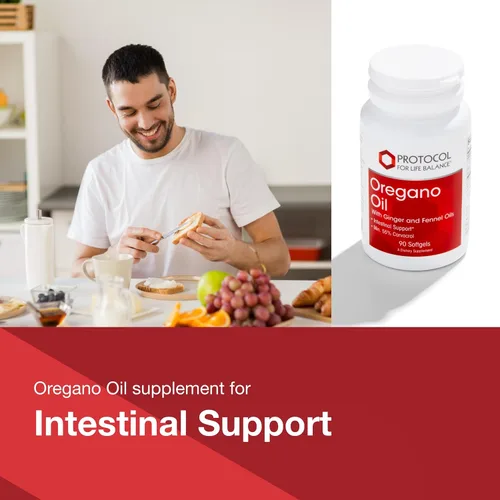 Vista 3 de PROTOCOL FOR LIFE BALANCE Aceite de orégano 0.0 fl oz - para soporte intestinal* - Mínimo 55% Carvacrol - con aceite de jengibre e hinojo - Sin